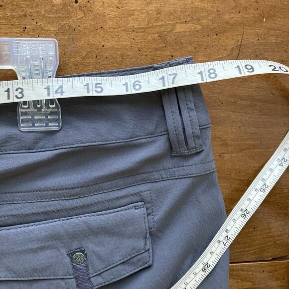 Prana Women’s Convertible Hiking Cargo Pants Sz 12 New Rip Stop Gray Stretch - Picture 10 of 11